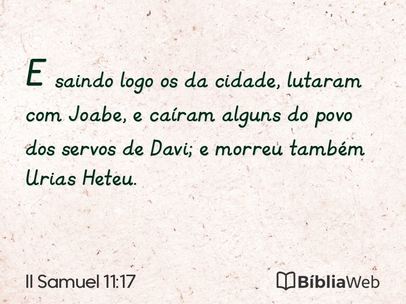 II Samuel 11:17 em imagem para compartilhar
