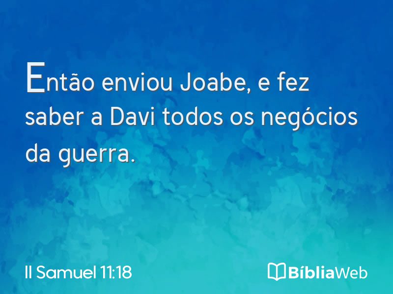 II Samuel 11:18 em imagem para compartilhar