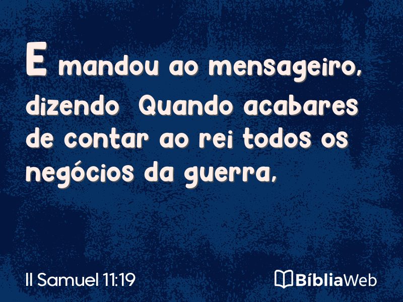 II Samuel 11:19 em imagem para compartilhar