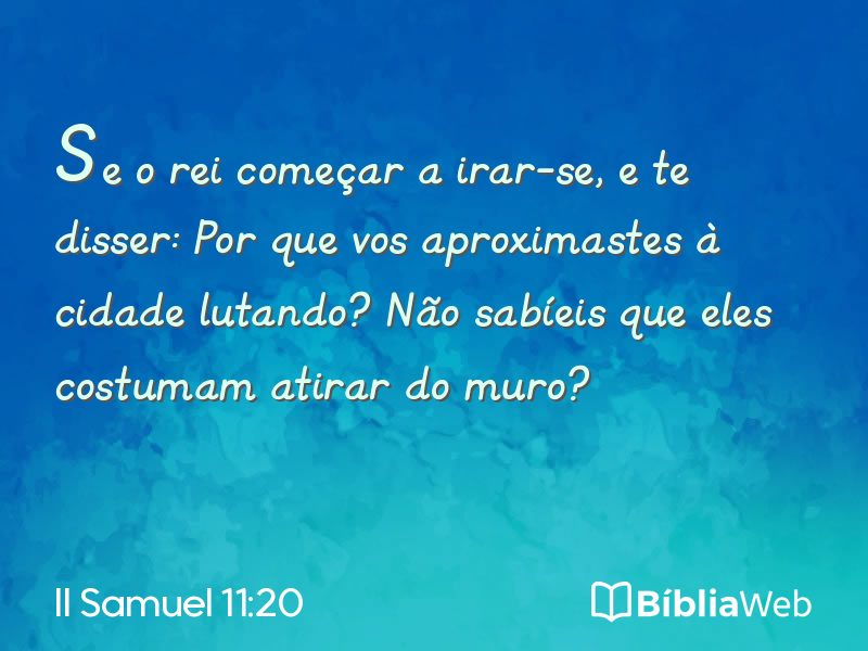II Samuel 11:20 em imagem para compartilhar