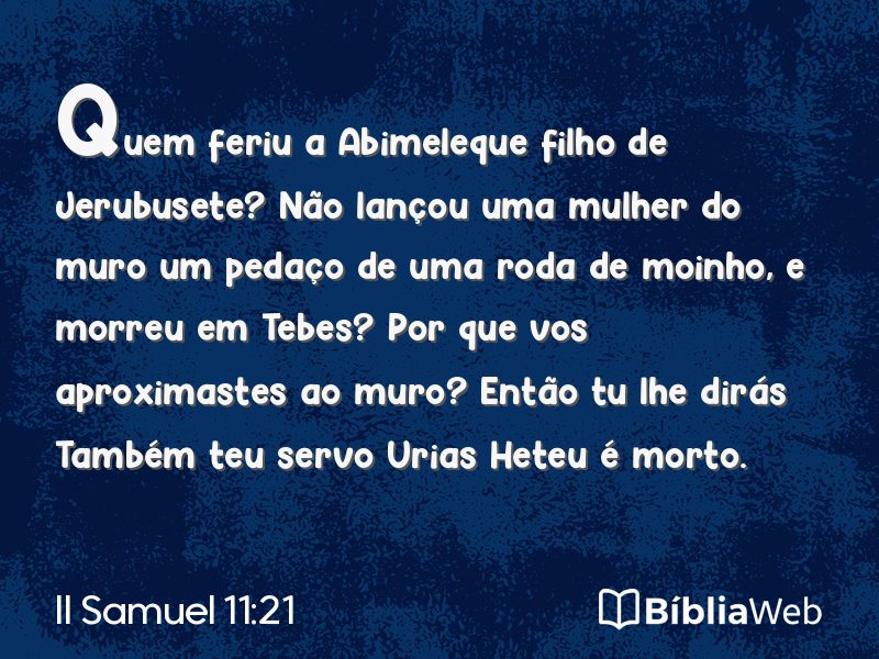 II Samuel 11:21 em imagem para compartilhar