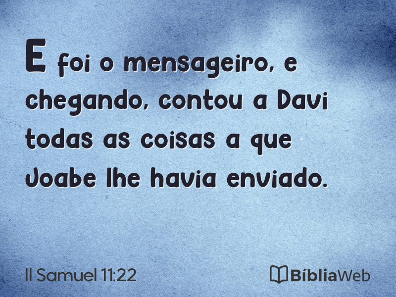 II Samuel 11:22 em imagem para compartilhar
