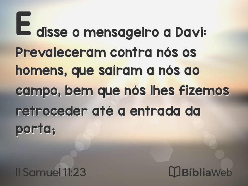 II Samuel 11:23 em imagem para compartilhar