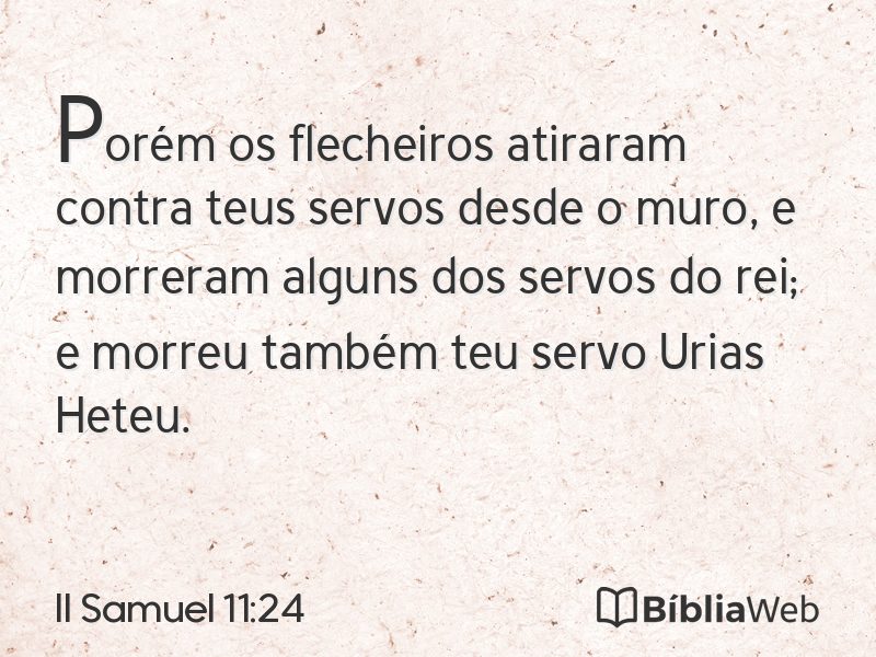 II Samuel 11:24 em imagem para compartilhar