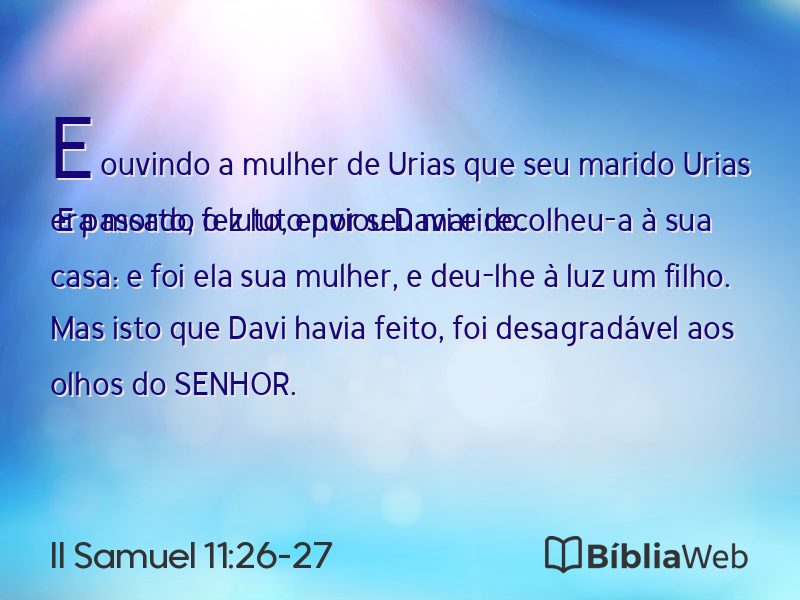 II Samuel 11:26-27 em imagem para compartilhar