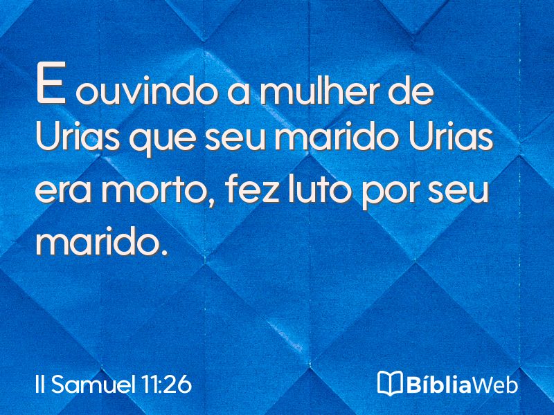 II Samuel 11:26 em imagem para compartilhar