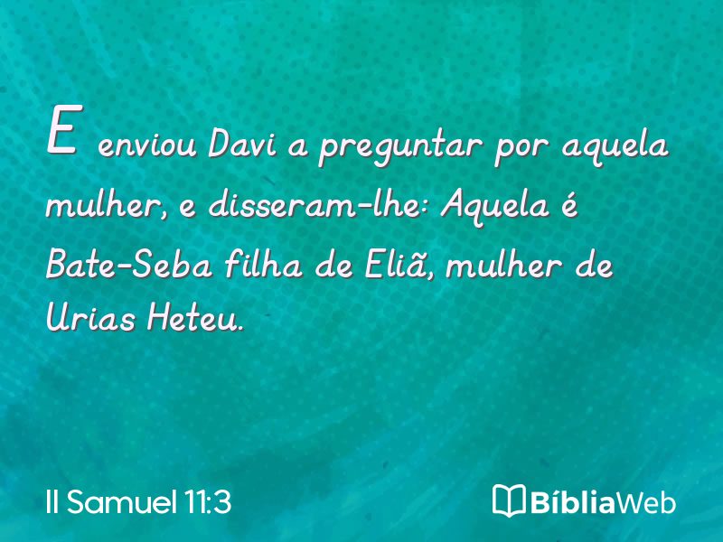 II Samuel 11:3 em imagem para compartilhar