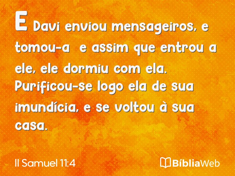 II Samuel 11:4 em imagem para compartilhar