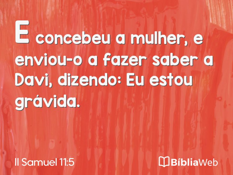 II Samuel 11:5 em imagem para compartilhar