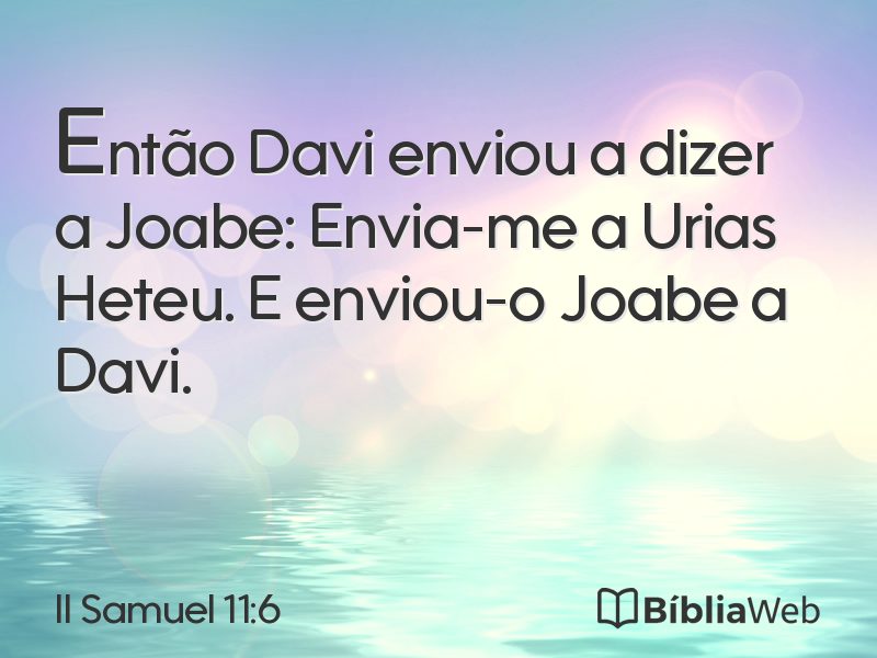II Samuel 11:6 em imagem para compartilhar
