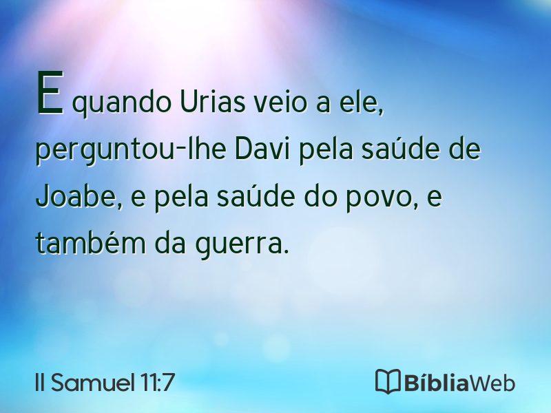 II Samuel 11:7 em imagem para compartilhar