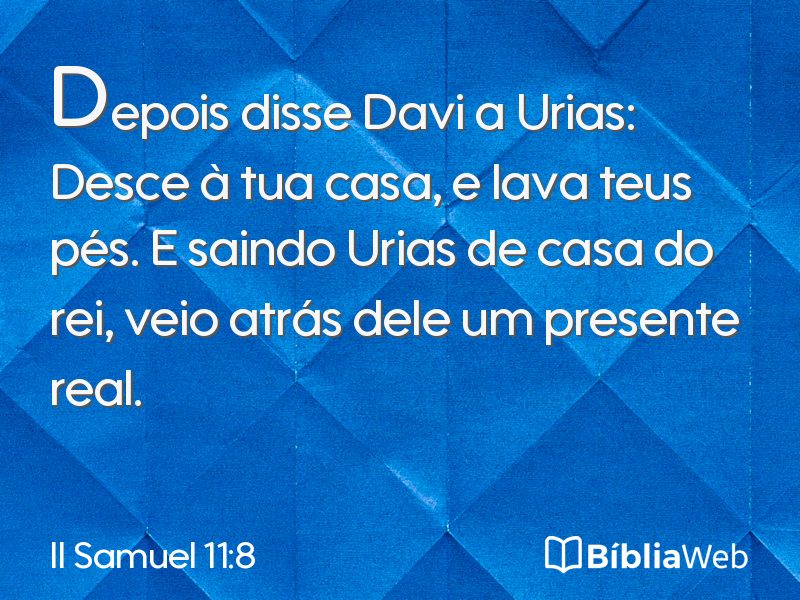 II Samuel 11:8 em imagem para compartilhar