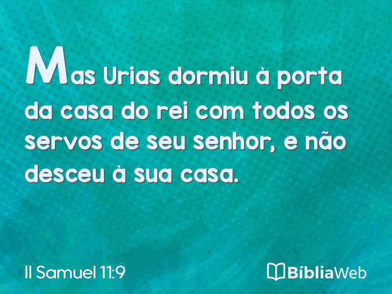 II Samuel 11:9 em imagem para compartilhar