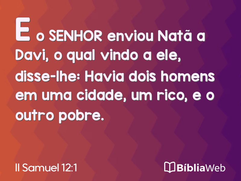 II Samuel 12:1 em imagem para compartilhar