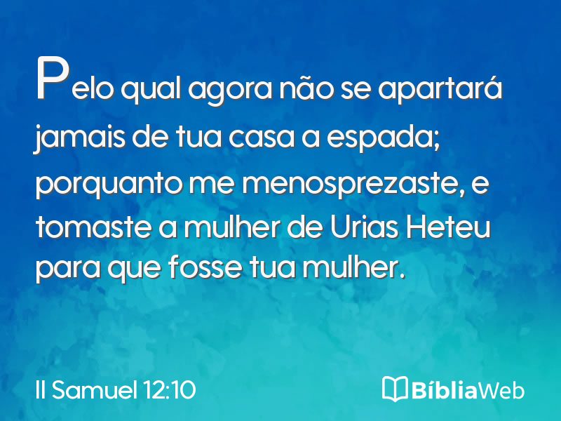 II Samuel 12:10 em imagem para compartilhar