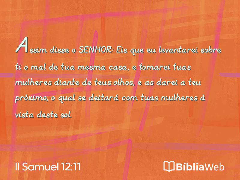II Samuel 12:11 em imagem para compartilhar