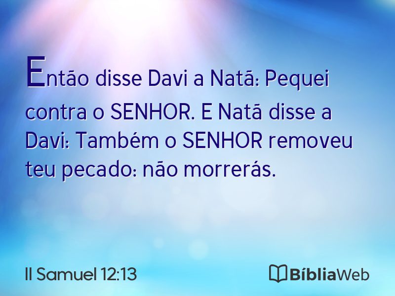 II Samuel 12:13 em imagem para compartilhar