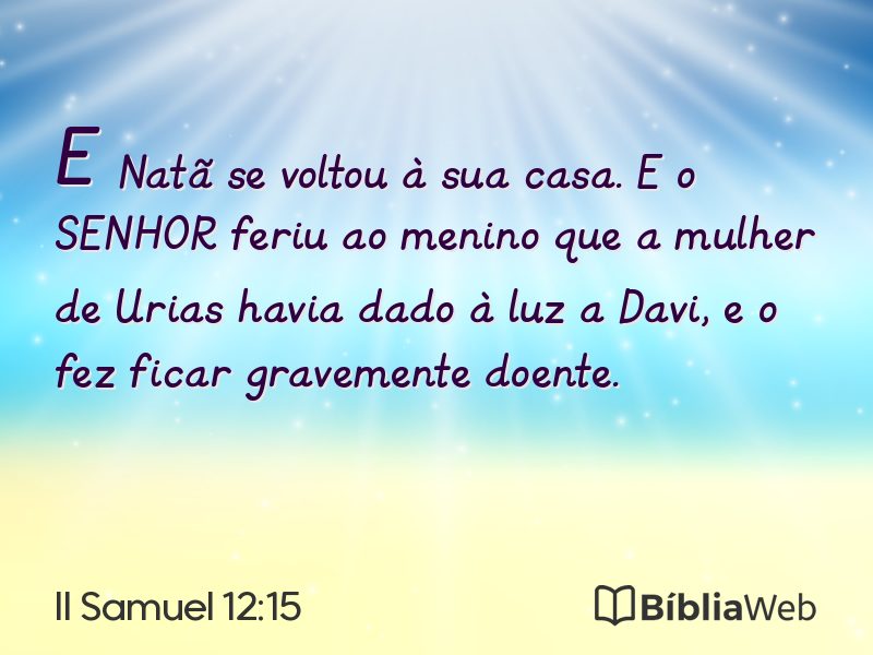 II Samuel 12:15 em imagem para compartilhar