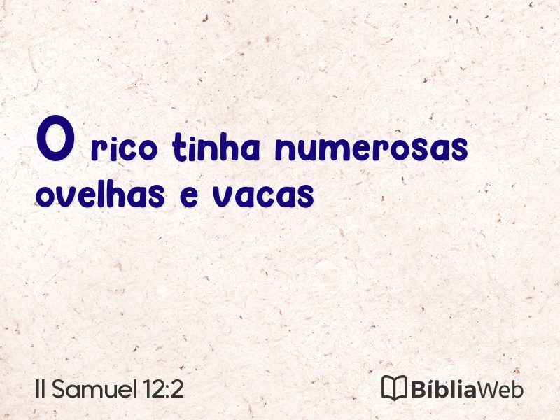 II Samuel 12:2 em imagem para compartilhar