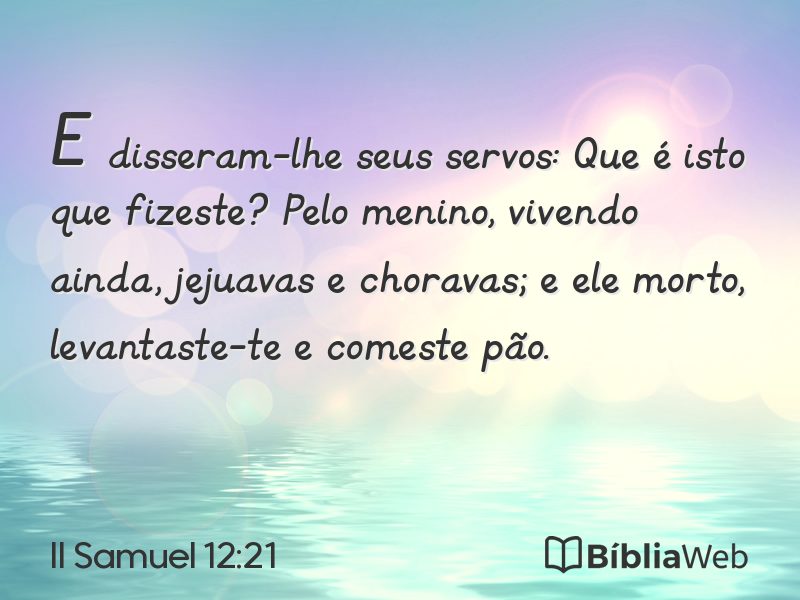 II Samuel 12:21 em imagem para compartilhar