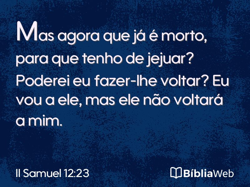 II Samuel 12:23 em imagem para compartilhar