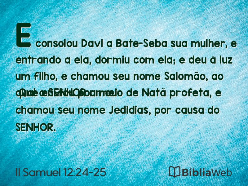 II Samuel 12:24-25 em imagem para compartilhar