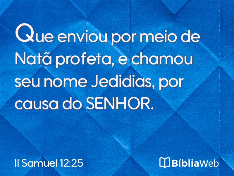 II Samuel 12:25 em imagem para compartilhar