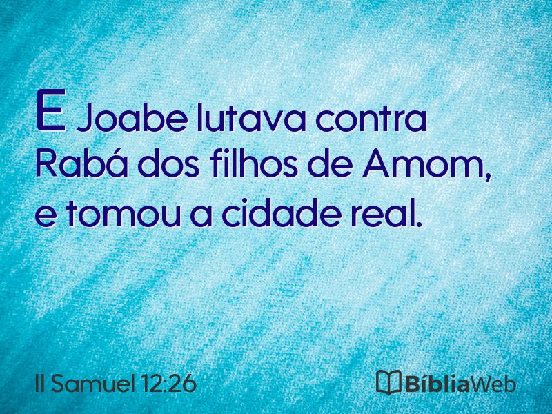 II Samuel 12:26 em imagem para compartilhar