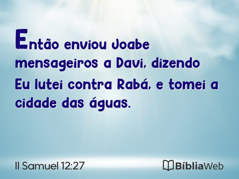 II Samuel 12:27 em imagem para compartilhar