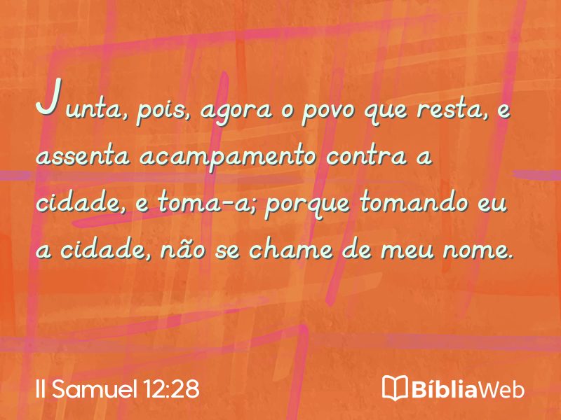 II Samuel 12:28 em imagem para compartilhar