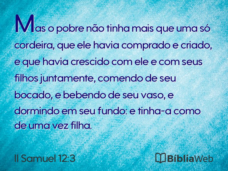 II Samuel 12:3 em imagem para compartilhar