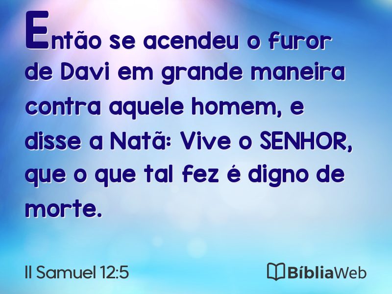 II Samuel 12:5 em imagem para compartilhar
