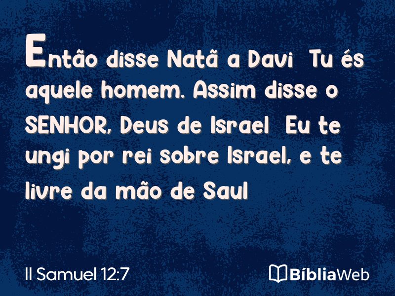 II Samuel 12:7 em imagem para compartilhar