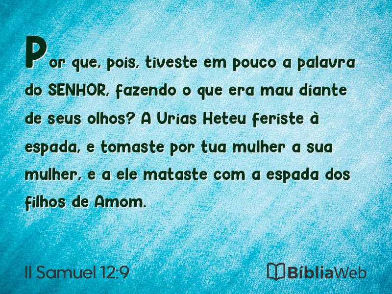 II Samuel 12:9 em imagem para compartilhar