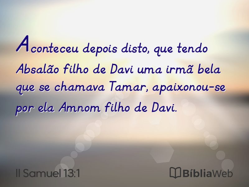 II Samuel 13:1 em imagem para compartilhar