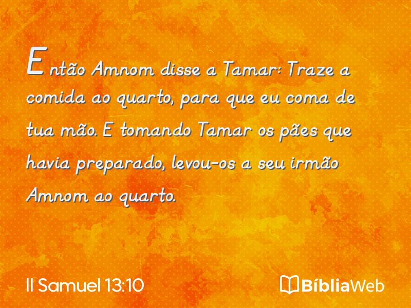 II Samuel 13:10 em imagem para compartilhar
