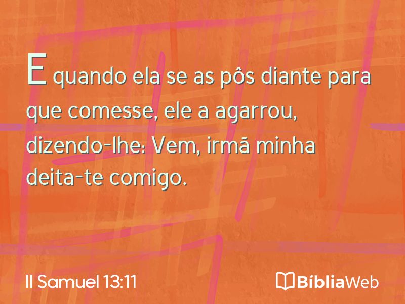 II Samuel 13:11 em imagem para compartilhar