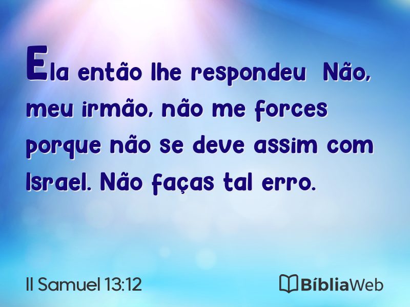 II Samuel 13:12 em imagem para compartilhar