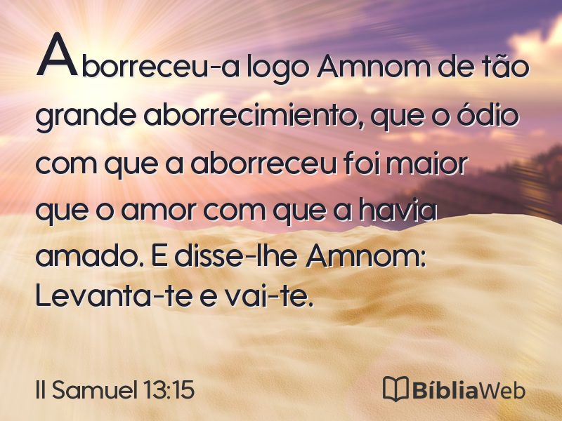 II Samuel 13:15 em imagem para compartilhar