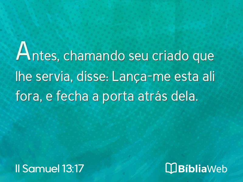 II Samuel 13:17 em imagem para compartilhar
