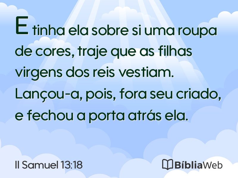 II Samuel 13:18 em imagem para compartilhar