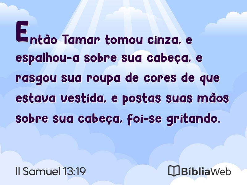 II Samuel 13:19 em imagem para compartilhar