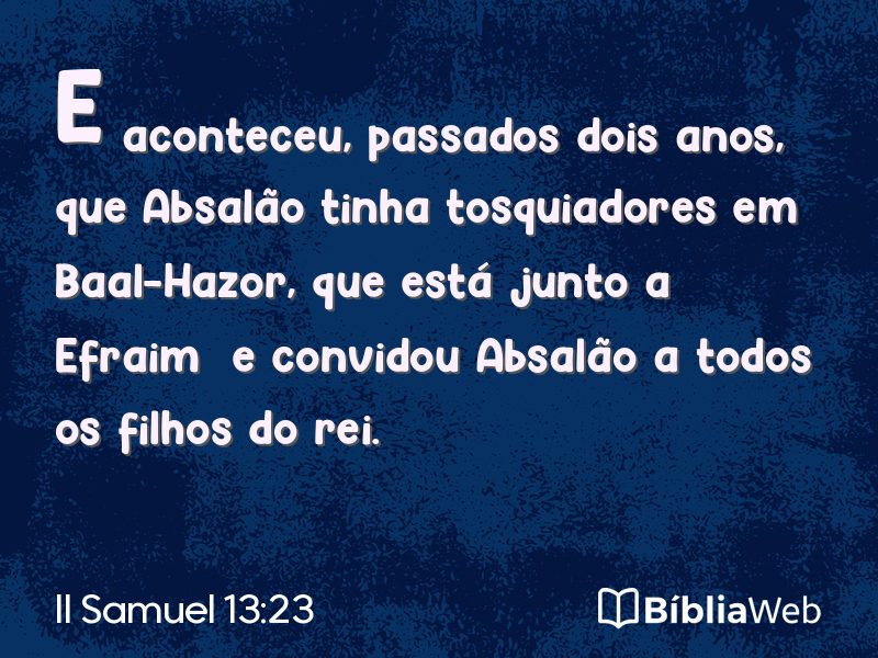 II Samuel 13:23 em imagem para compartilhar