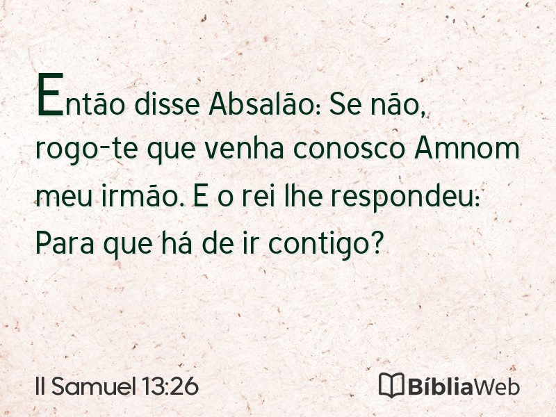 II Samuel 13:26 em imagem para compartilhar