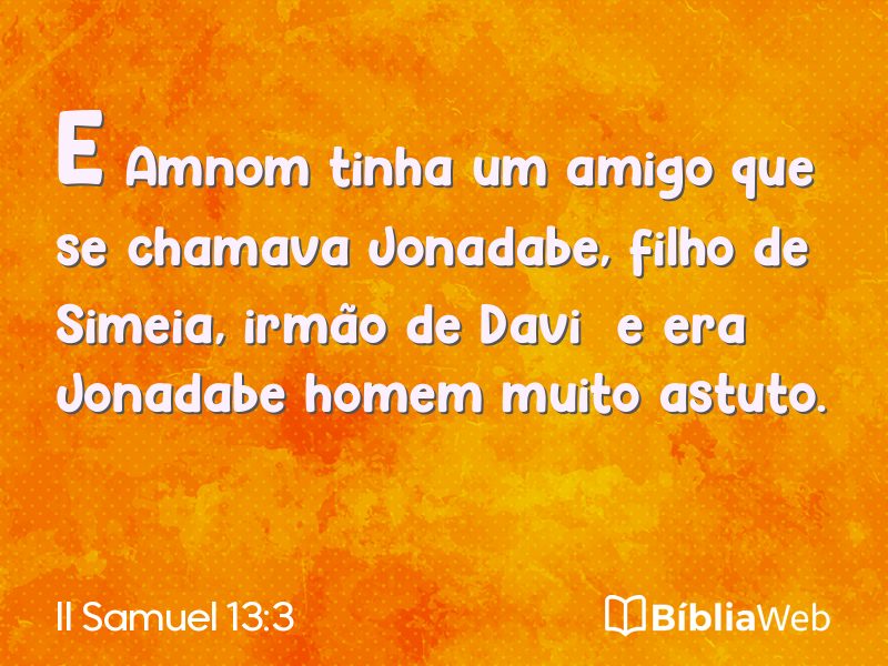 II Samuel 13:3 em imagem para compartilhar