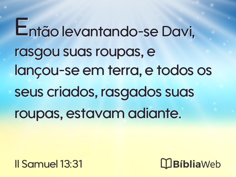 II Samuel 13:31 em imagem para compartilhar