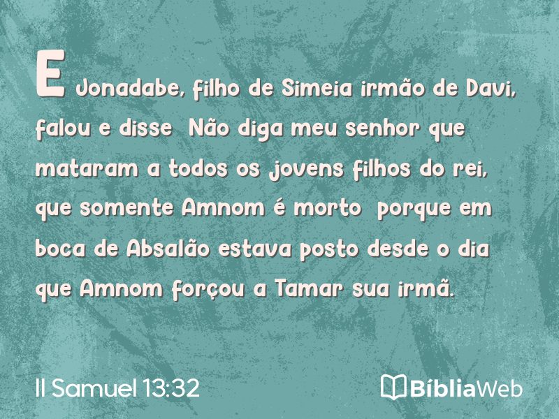 II Samuel 13:32 em imagem para compartilhar
