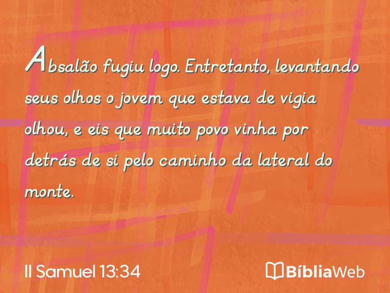 II Samuel 13:34 em imagem para compartilhar