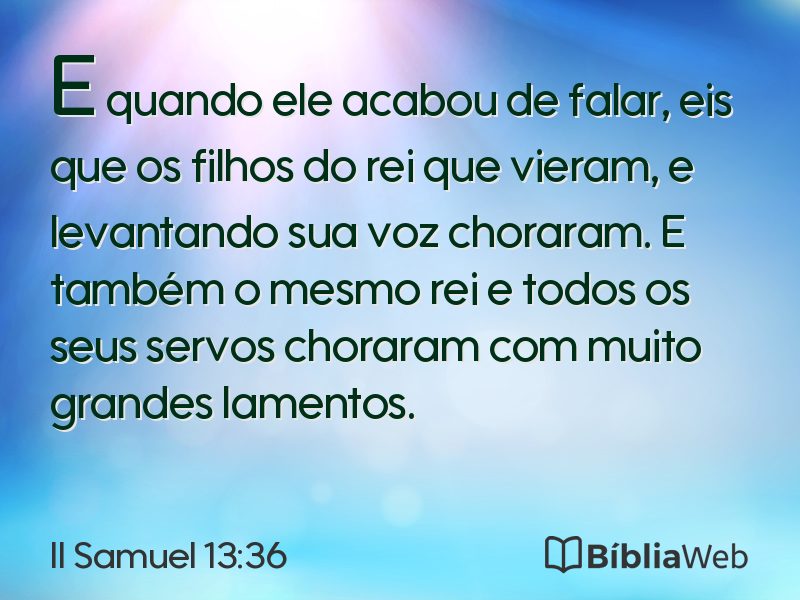 II Samuel 13:36 em imagem para compartilhar