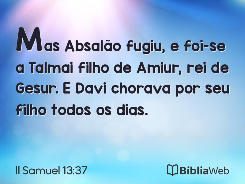 II Samuel 13:37 em imagem para compartilhar